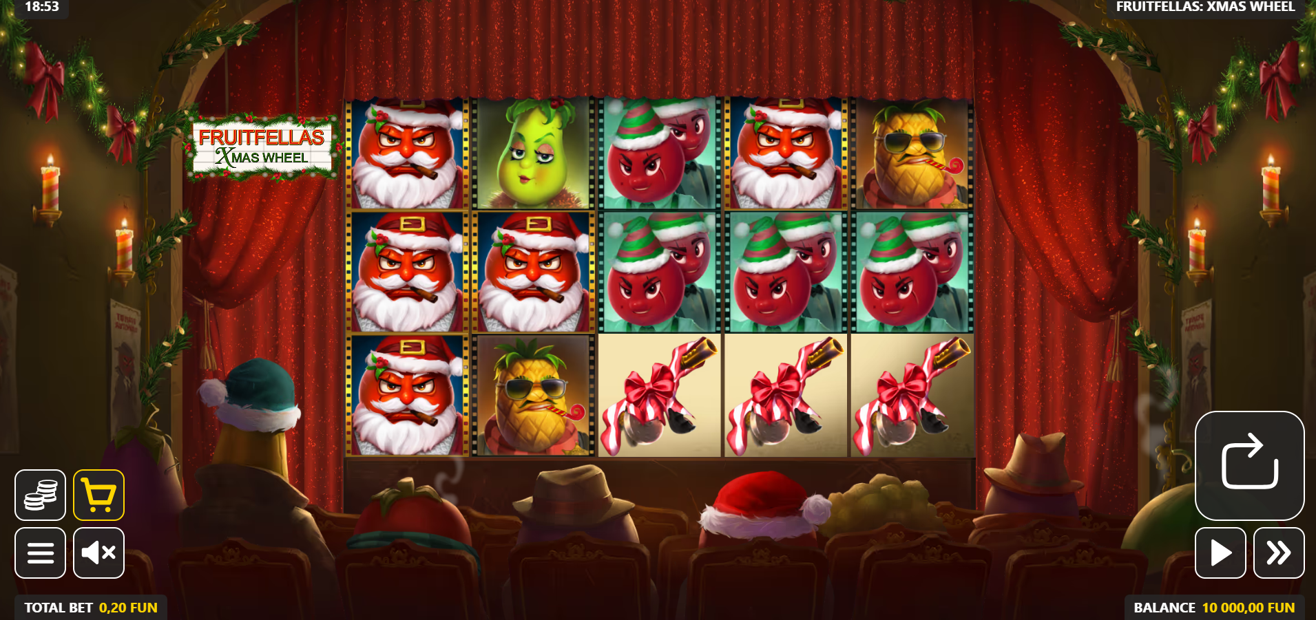 Fruitfellas: Xmas Wheel Megapays Screenshot 2