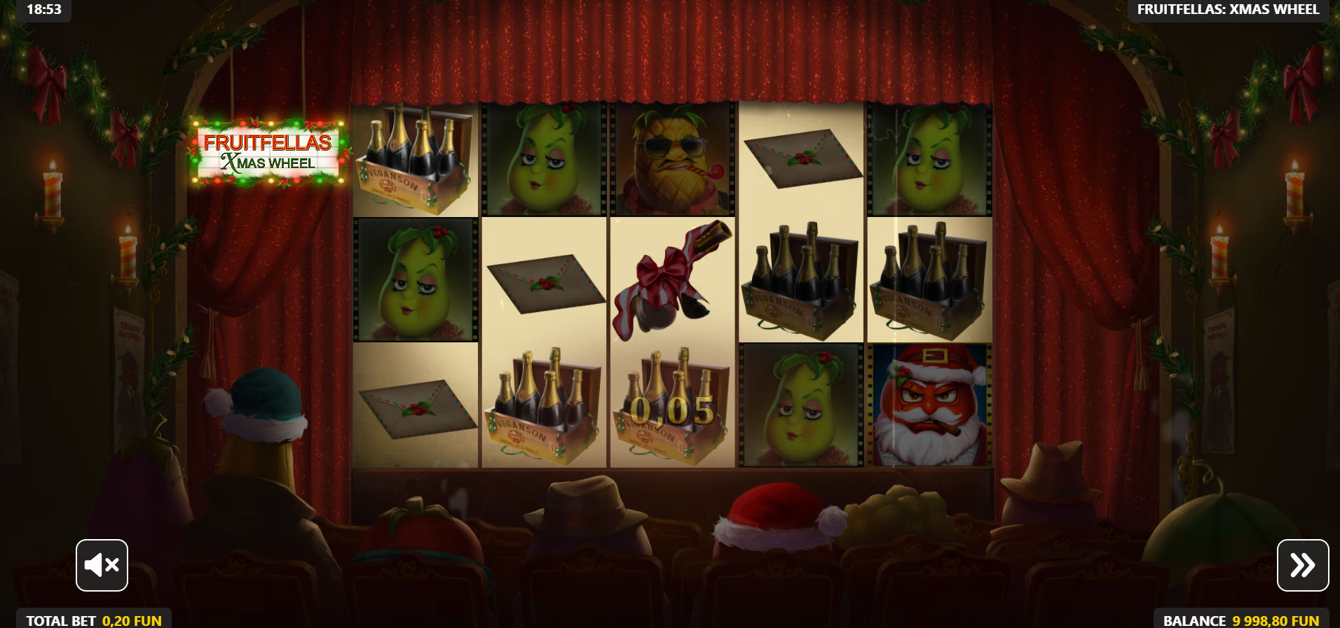 Fruitfellas: Xmas Wheel Megapays Screenshot 3